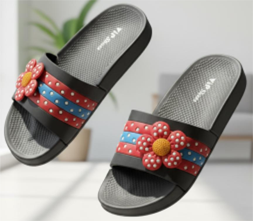 Flower Baby Girl Slippers – Adorable Comfort with Floral Charm