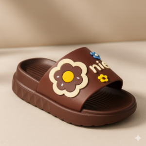 Thick Sole Slippers with Cute Floral Design | Comfortable & Stylish For Girls